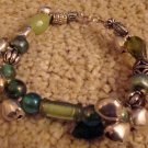 ED Green and Silver Bell Bracelet