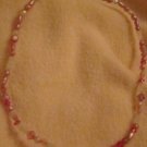 ED Pink and Clear Beaded Necklace