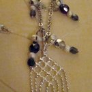 ED Silver Look Beaded Chain Necklace