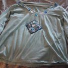 Turquoise Holiday Snowflake Shirt XL-ED