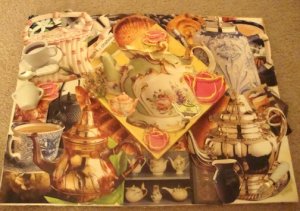 ED Tea Set Collage Rectangular 16 x 20 x .75