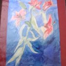 ED Tiger Lily Matted Watercolor Painting 9 x 12