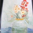 ED Watercolor Vase Painting 9 x 12 matted