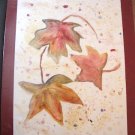 ED Watercolor Leaf Dance Painting Matted 9x12