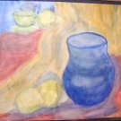 ED Watercolor Painting Matted Still Life 9 x 12