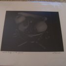 ED Black and White Fruit Still Life Photograph 8x10 Matted