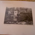 ED Family Falls Black & White Matted Photo 8x10