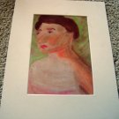 ED Pastel Woman Portrait Drawing 8 x 10