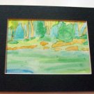 ED Water's Edge Watercolor Matted Painting 5x7