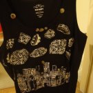 ED Black  Women's Handdecorated Sparkle Tank XXL