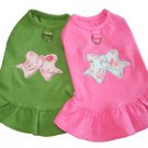 Dog Clothes Adorable A- Lined Bow Dress