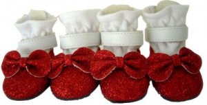 Dog Clothes Adorable Dorthy Red Glitter shoesDog Costumes