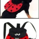 Dog Clothes Lady Bug Back Pack Dog Harness