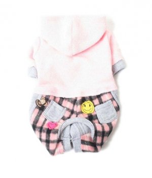 Dog Clothes Adorable Pink Flanel Jumper