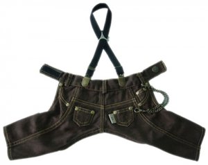 Dog Clothes Adorable Brown Denim Jeans