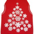 Dog Clothes Adorable Red Snowflake Holiday Tank
