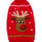 Dog Clothes Adorable Alpaca Red Rudolf Sleeveless Sweater
