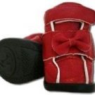 Red Ribbon Bow Dog Boots Shoes