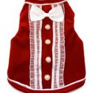 Dog Clothes Adorable Red Tux Tank
