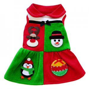 Dog Clothes Adorable Holiday Patchwork Dress