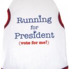 Dog Clothes Adorable Running For President Tank