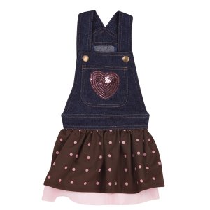 Dog Clothes Adorable  Sequin Denim Dog Jumper Dress
