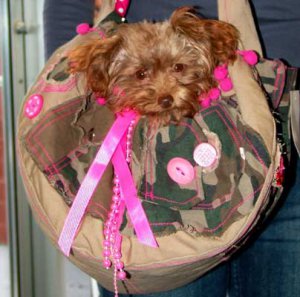 Dog Clothes Camouflage & Pink Sling Dog Carrier