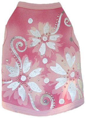 Dog Clothes Adorable Spring Floral Pink Tank