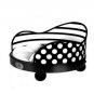 Dog Beds Black & White Stripe & Polka Dots With Black Base Bed Set