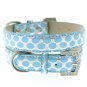 Dog Collars Silver & Blue Polka Dot Collar & Leash Set