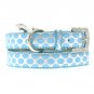 Dog Collars Silver & Blue Polka Dot Collar & Leash Set