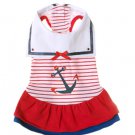 Dog Clothes Adorable Sailor Day Dress