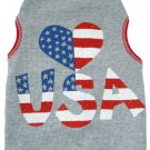Dog Clothes Heart USA Tank