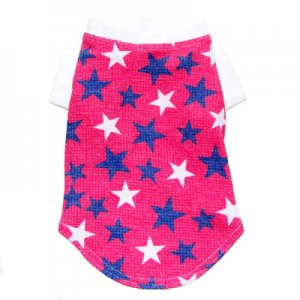 Dog Clothes Adorable Star Struck Red Thermal Tank