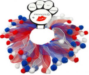 Dog Collars Red, White & Blue Smoochie Collar