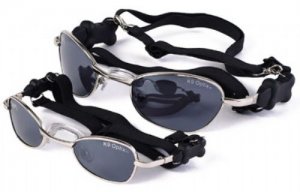 Dog Sunglasses K-9 Optics Silver Frame Smoke Lens