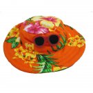 Dog Clothes Adorable Hawaiian Print Orange Hat