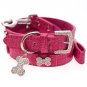 Dog Sweaters Adorable Bruiser's Outfit - Pink Sweater / Diamante Collar & Leash Set