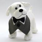 Dog Clothes Adorable Traditional Houndstooth Fashion Vest & Black Bowtie Set