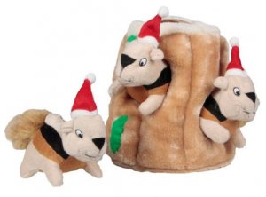 Dog Toys Adorable Hide A Squirrel Holiday Plush Toy Small