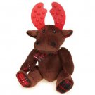 Dog Clothes Adorable Yuletide Tartan Moose - Brown