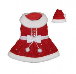 Dog Clothes Adorable Santa Paws Holiday Dress