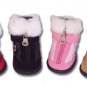 Dog Toys Adorable Red Fur Tipped Hiker Boots