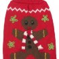 Dog Clothes Adorable Gingerbread Holiday Sweater M - L