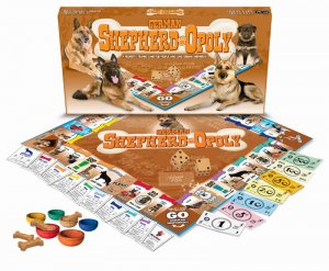 New! Adorable GERMAN SHEPHERD-OPOLY Board Game