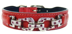 Dog Clothes Beautiful After Eight in Ferrari Red Dog Collar