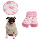 Dog Clothes Adorable Pink Angel Heart Socks
