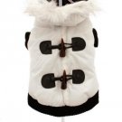 Dog Clothes New!! Luxury White Toggle Quilted Ski Parka