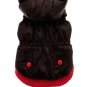 Dog Clothes New!!  Black Quilted Coat with Hood