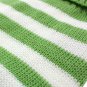 Dog Clothes Adorable Green & White Candy Stripe Sweater